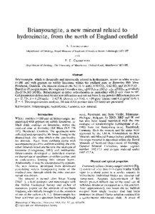 Brianyoungite, a new mineral related to hydrozincite, from the north of England orefield A . LIVINGSTONE