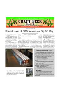 Volume 7, Issue 1/WinterSpecial issue of CBQ focuses on Big QC Day Welcome to this special issue of Craft Beer Quarterly, which focuses on the second Big QC Day. The most comprehensive and economical way to test b