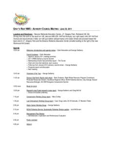 GRAY’S REEF NMS – ADVISORY COUNCIL MEETING - June 29, 2011 Location and Directions – Stevens Wetlands Education Center, J.F. Gregory Park, Richmond Hill, GA. Driving from the north or the south on I-95, take exit #
