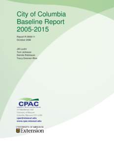 City of Columbia Baseline ReportReport ROctober 2008