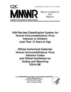 Millennium Development Goals / HIV / AIDS / CDC Classification System for HIV Infection in Children / CDC Classification System for HIV Infection in Adults and Adolescents / HIV/AIDS / Health / Medicine