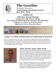 The Geneline THE MONTHLY NEWSLETTER OF  Amelia Island Genealogical Society