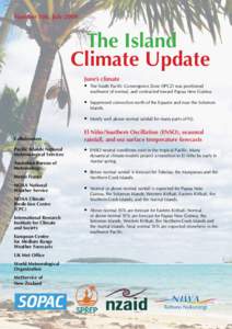 Number 106, July[removed]The Island Climate Update June’s climate