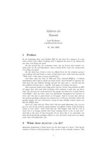 Akletter.cls Manual Axel Kielhorn [removed] 31. Mai 2003