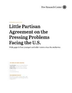 FOR RELEASE October 15, 2018  FOR MEDIA OR OTHER INQUIRIES: Carroll Doherty, Director of Political Research Jocelyn Kiley, Associate Director, Research Bridget Johnson, Communications Manager