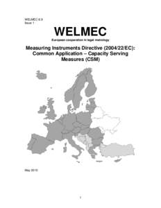 WELMEC 8.9 Issue 1 WELMEC European cooperation in legal metrology