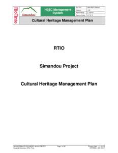 Microsoft Word - SIM-HSECCultural Heritage Mgt Plan V1.00.doc
