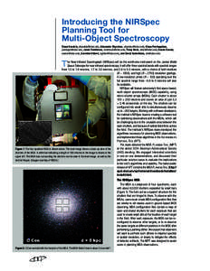 Introducing the NIRSpec Planning Tool for Multi-Object Spectroscopy Diane Karakla, [removed], Alexander Shyrokov, [removed], Klaus Pontoppidan, [removed], Jason Tumlinson, [removed], 