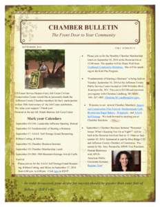 CHAMBER BULLETIN The Front Door to Your Community SEPTEMBER 2014 VOL# 14 ISSUE # 9