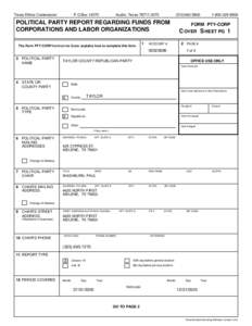 Texas Ethics Commission  P.O.Box[removed]Austin, Texas[removed]