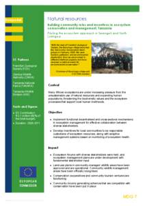 EuropeAid  Natural resources Building community roles and incentives in ecosystem conservation and management, Tanzania  Piloting the ecosystem approach in Serengeti and North