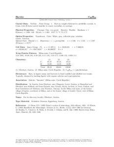 Arsenate minerals / Natural resources / Sulfate minerals / Carbonate minerals / Inosilicates / Crystallography / Chemistry / Phosphate minerals