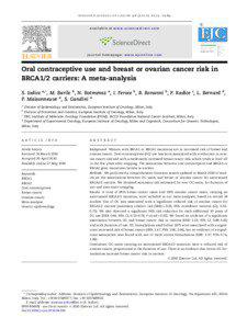 Oral contraceptive use and breast or ovarian cancer risk in BRCA1/2 carriers: A meta-analysis