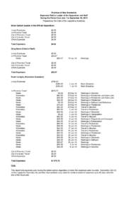 Province of New Brunswick Expenses Paid to Leader of the Opposition and Staff During the Period from July 1 to September 30, 2014 Prepared by the Clerk of the Legislative Assembly Brian Gallant (Leader of the Official Op