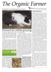 Nr. 42 November[removed]Demand for rabbits growing Every week we get a number of calls from farmers asking if they can find