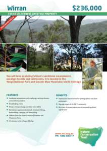 Wirran	  $236,000 345HA WILDERNESS LIFESTYLE PROPERTY