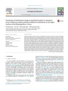 Sensitivity of livelihood strategy to livelihood capital in mountain areas: Empirical analysis based on different settlements in the upper reaches of the Minjiang River, China