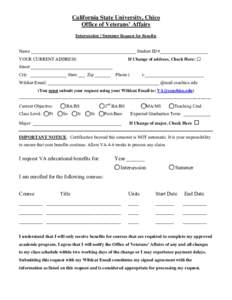 SUMMER APPLICATION FOR BENEFITS