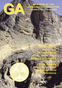 GA  MAGAZINE OF THE GEOLOGISTS’ ASSOCIATION Volume 5 No. 2 June 2006