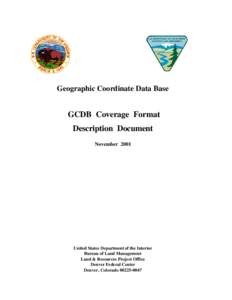 Geographic Coordinate Data Base  GCDB Coverage Format Description Document November 2001