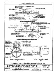 STEEL PIPE JOINT DETAILS  FORM OR PAPER BAND FIELD APPLIED CEMENTMORTAR COATING WELD