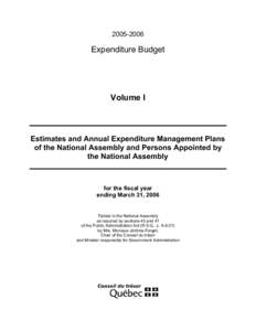 [removed]Expenditure Budget Volume I