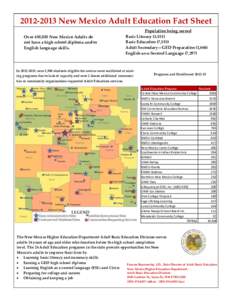 North Central Association of Colleges and Schools / Education in the United States / Association of Public and Land-Grant Universities / Oak Ridge Associated Universities / General Educational Development / New Mexico State University / Adult education / Eastern New Mexico University / Rio Grande Rivalry / New Mexico / Education / Consortium for North American Higher Education Collaboration