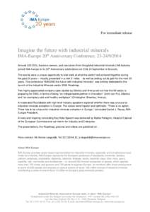 Microsoft Word - Press release on the IMA-Europe 2014 Conference.docx