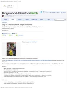 Bag It: Shop the Rock Bag Reminders - Ridgewood, NJ Patch