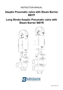 INSTRUCTION MANUAL  Aseptic Pneumatic valve with Steam Barrier BBYP Long Stroke Aseptic Pneumatic valve with Steam Barrier BBYR