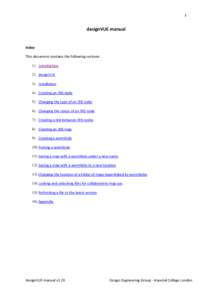 1  designVUE manual Index This document contains the following sections: