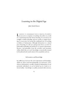 Learning in the Digital Age