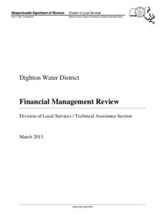 Massachusetts Department of Revenue Amy A. Pitter, Commissioner Division of Local Services  Robert G. Nunes, Deputy Commissioner & Director of Municipal Affairs