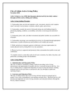 Microsoft Word - City of Aitkin Active Living Policy Proposal.doc