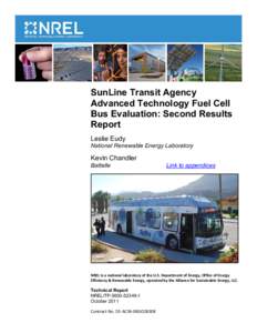 SunLine Transit Agency Advanced Technology Fuel Cell Bus Evaluation: Second Results Report