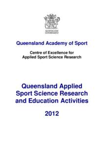 Applied Sport Science Research in Queensland