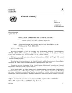 A  UNITED NATIONS  General Assembly