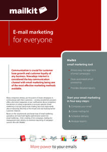 Internet / Business / Internet marketing / Market research / Email marketing / Customer relationship management / Email / Spamming / Marketing