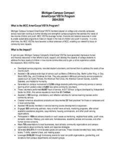 Microsoft Word - MCC VISTA Fast Facts 2005 Final.doc