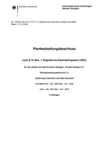 Microsoft Word - Planfeststellungsbeschluss[removed]Pap-PS 21- PFA 1 5  _Zuführung Feuerbach_ vom[removed]doc