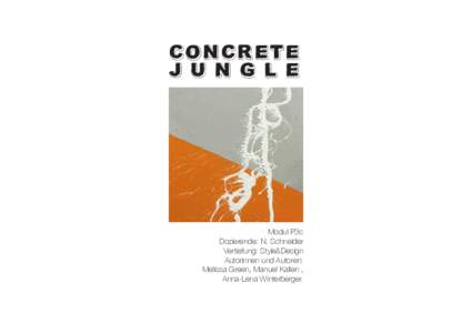 CONCRETE JUNGLE Modul P3c Dozierende: N. Schneider Vertiefung: Style&Design