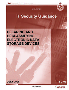 Clearing and Declassifying Electronic Data Storage Devices