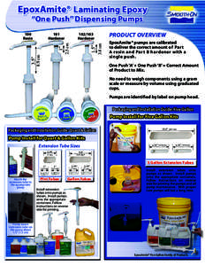 EpoxAmite® Laminating Epoxy “One Push” Dispensing Pumps 3.8 cm 1.5”