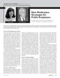 INNOVATIONS: Health Care  New Medication Strategies for Public Employees Felice B. Joseph