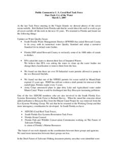 Hydrology / Environmental engineering / Environment of Florida / Outfall / Marine outfall / Miami-Dade County /  Florida / Coral reef / Broward County /  Florida / Florida Fish and Wildlife Conservation Commission / Geography of Florida / Florida / South Florida metropolitan area