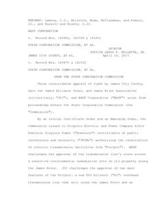 Energy in the United States / Dominion Resources / James City County /  Virginia / Electric power transmission / Williamsburg /  Virginia / Newport News /  Virginia / BASF / Hampton Roads / Virginia / Geography of the United States