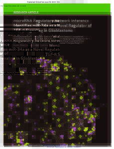 Published OnlineFirst June 29, 2012; DOI:.CDRESEARCH ARTICLE microRNA Regulatory Network Inference Identiﬁes miR-34a as a Novel Regulator of