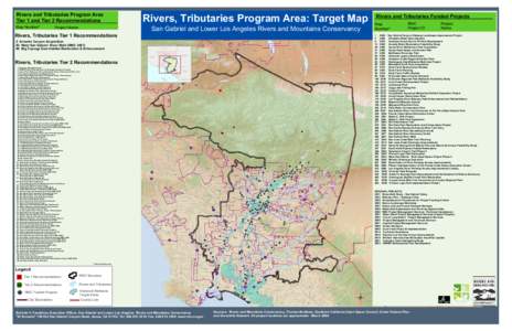 Rivers and Tributaries Program Area Tier 1 and Tier 2 Recommendations Map Number* Rivers, Tributaries Program Area: Target Map