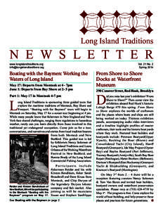 Long Island Traditions  N E W S L E T T E R www.longislandtraditions.org	 [removed]