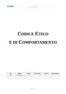 CODICE ETICO  CODICE ETICO E DI  COMPORTAMENTO